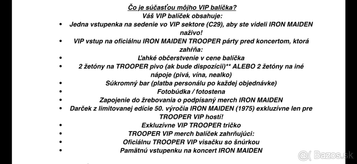 Iron Maiden VIP