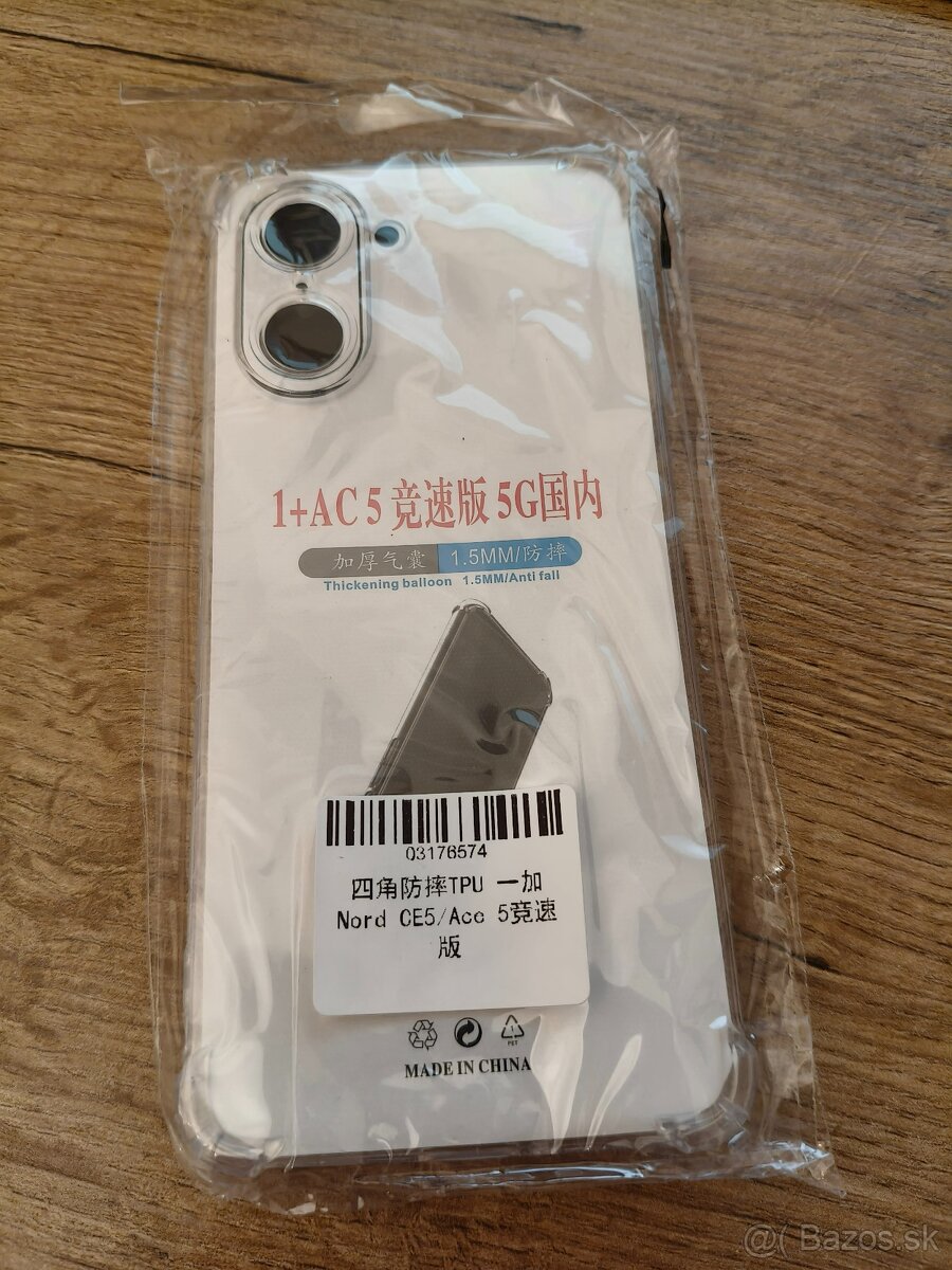 Obal na Oneplus NORD CE 5 nový, transparentný