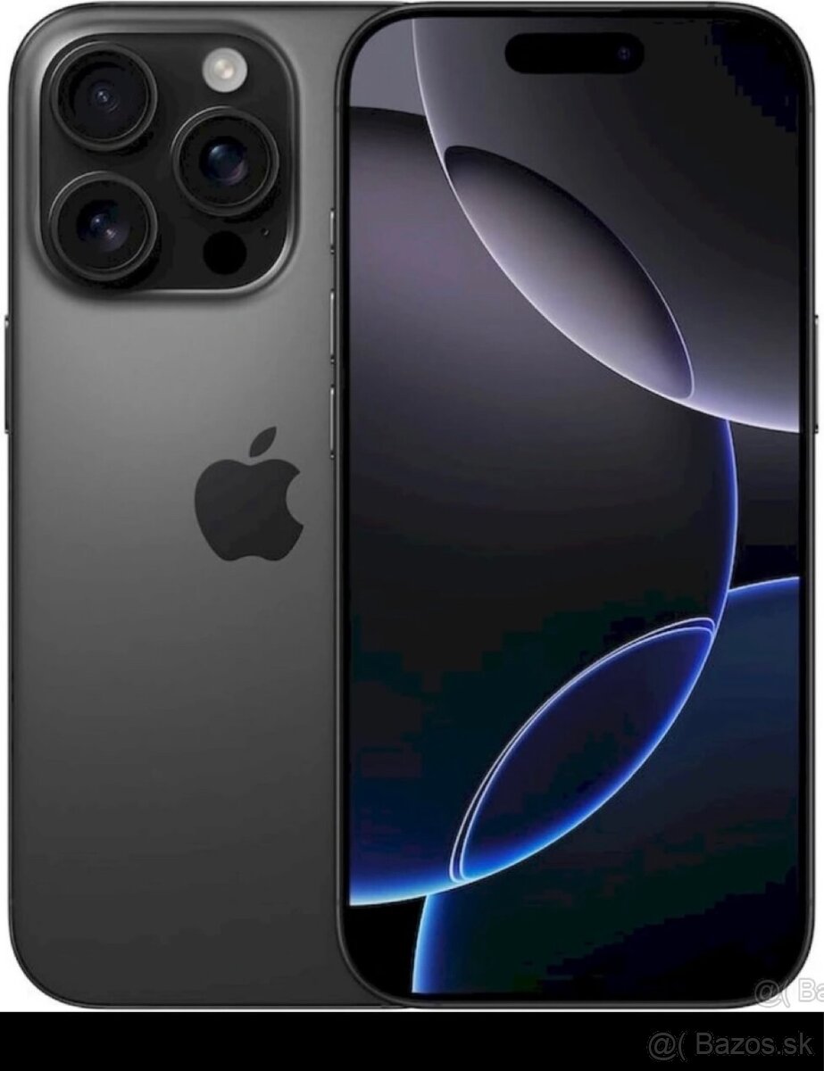 Predám iPhone 16 PRO Black Titanium, pamäť 256GB