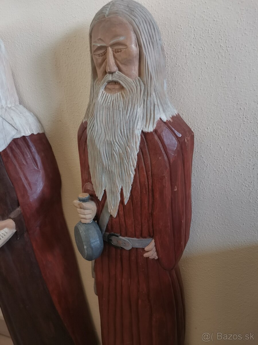 Drevorezba -2 postavy - V 85 cm