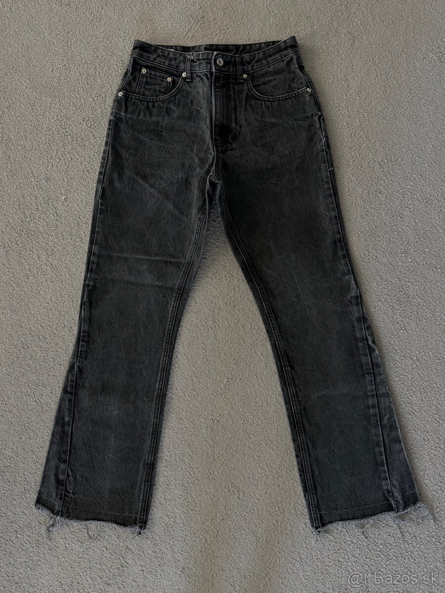 Zara Flared Washed Jeans Black