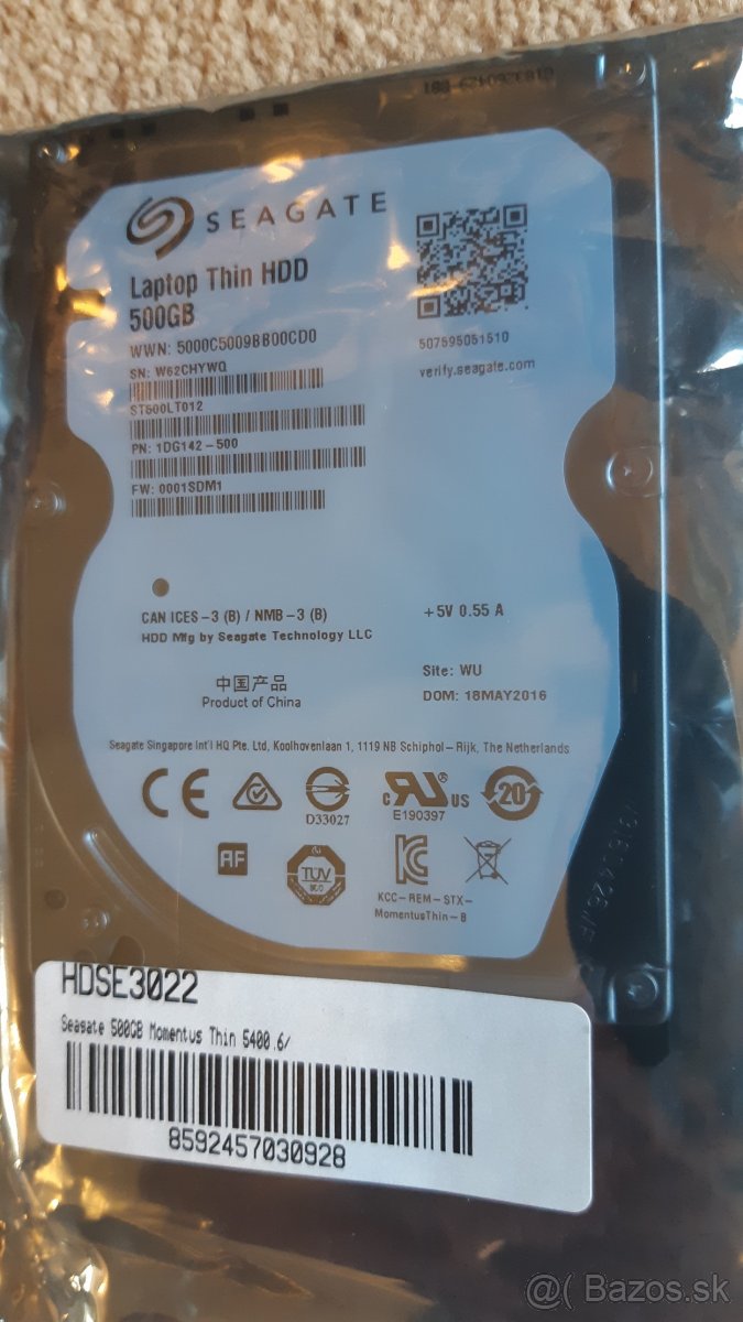 Sata 2,5" hdd 500gb