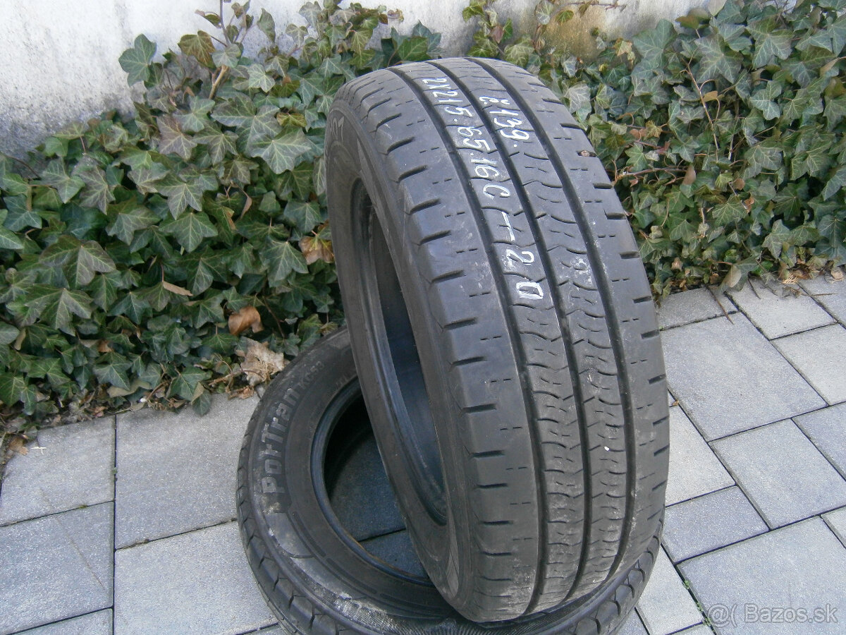 Predám 2x letné pneu Kumho 215/65 R16C 109/107T