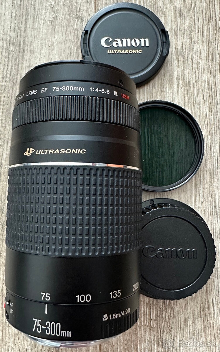 Canon EF 75-300mm a Canon EF-S 15-85 mm
