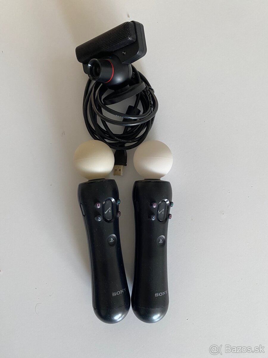 Playstation Move ovládače + Playstation Kamera