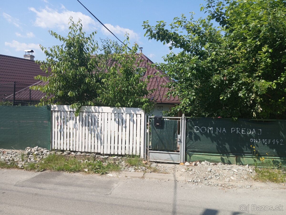 Chalupa na predaj Turčianske Klačany