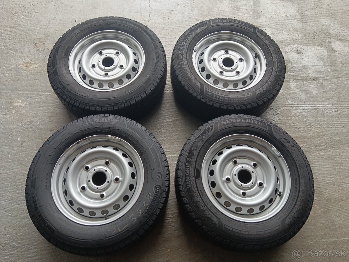 15"Zimné kolesá Ford Transit Custom 5x160 215/65 R15 C