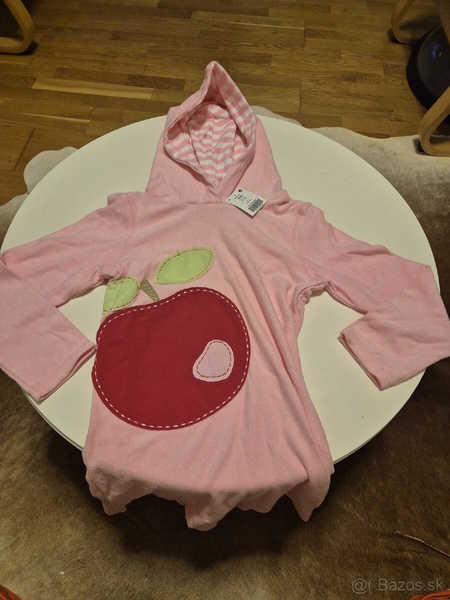 Dievčenský detský župán s kapucňou