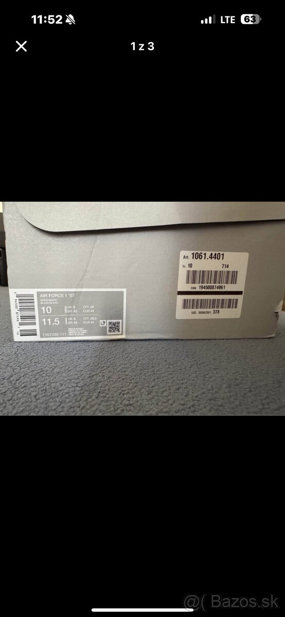 Predám nové Air force 1 Biele