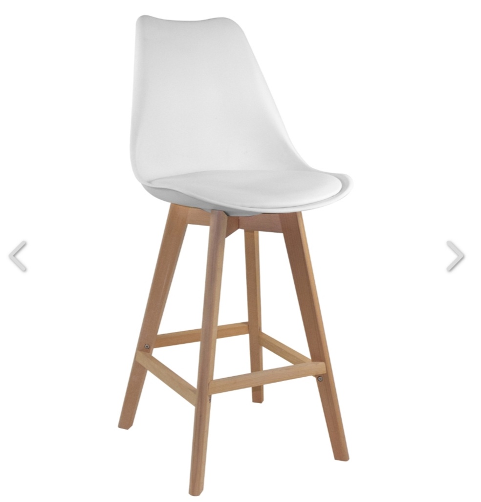 2 x barová stolička biela
