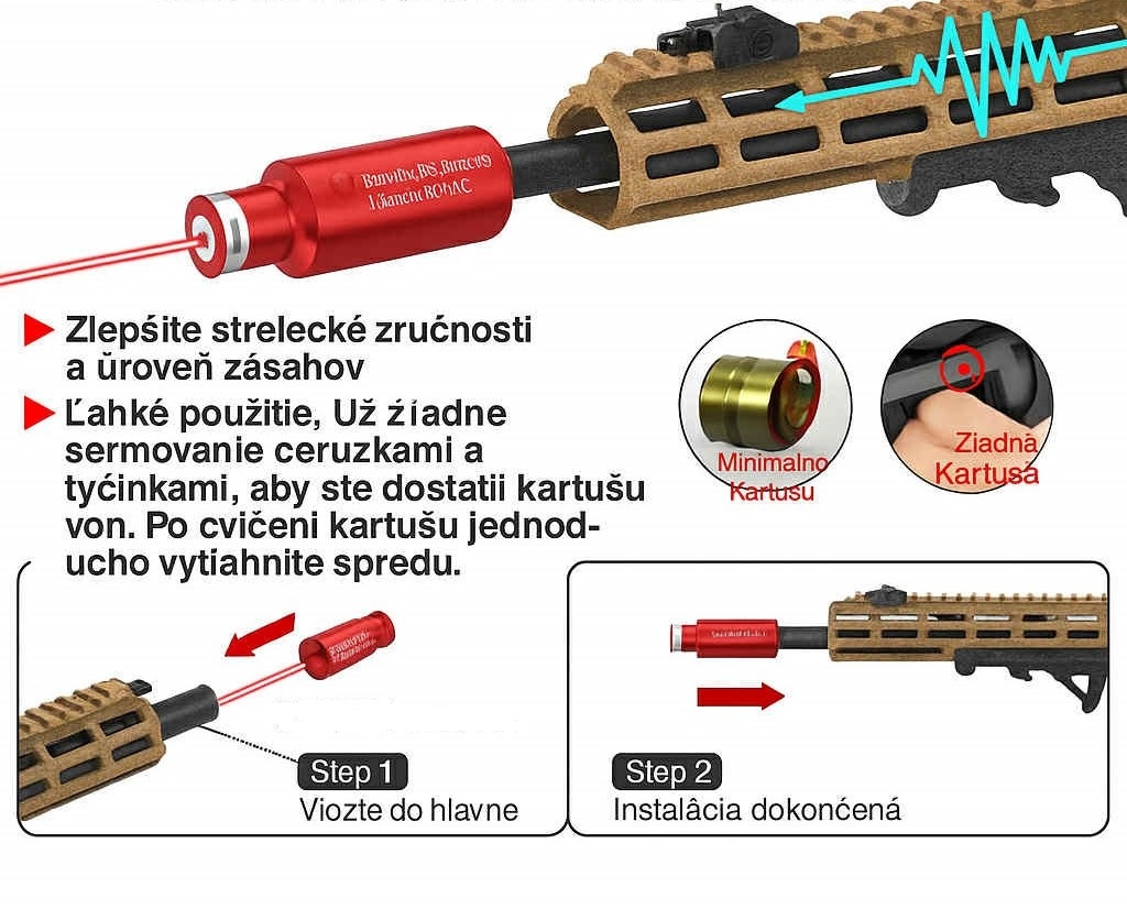 Laserový nastrelovač 2v1 aj na trening aj na nastrelenie