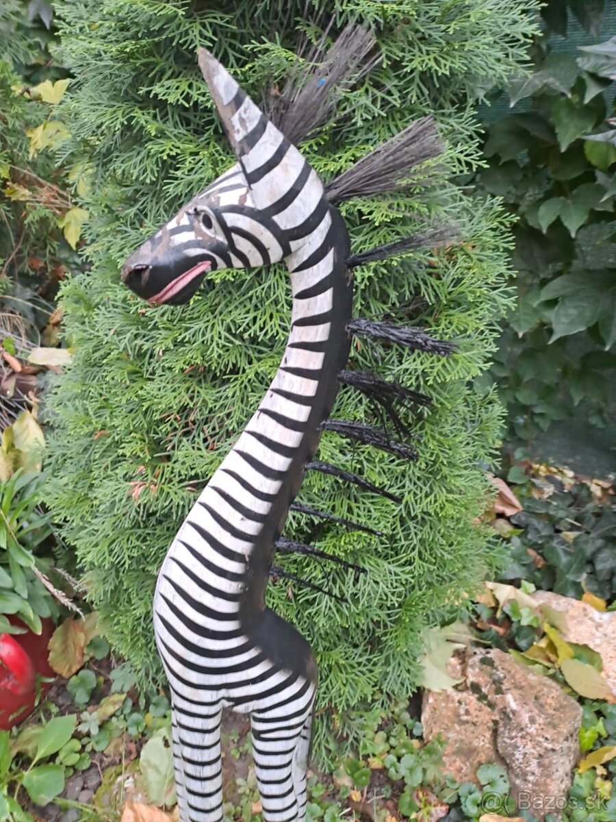 Zebra - drevena socha