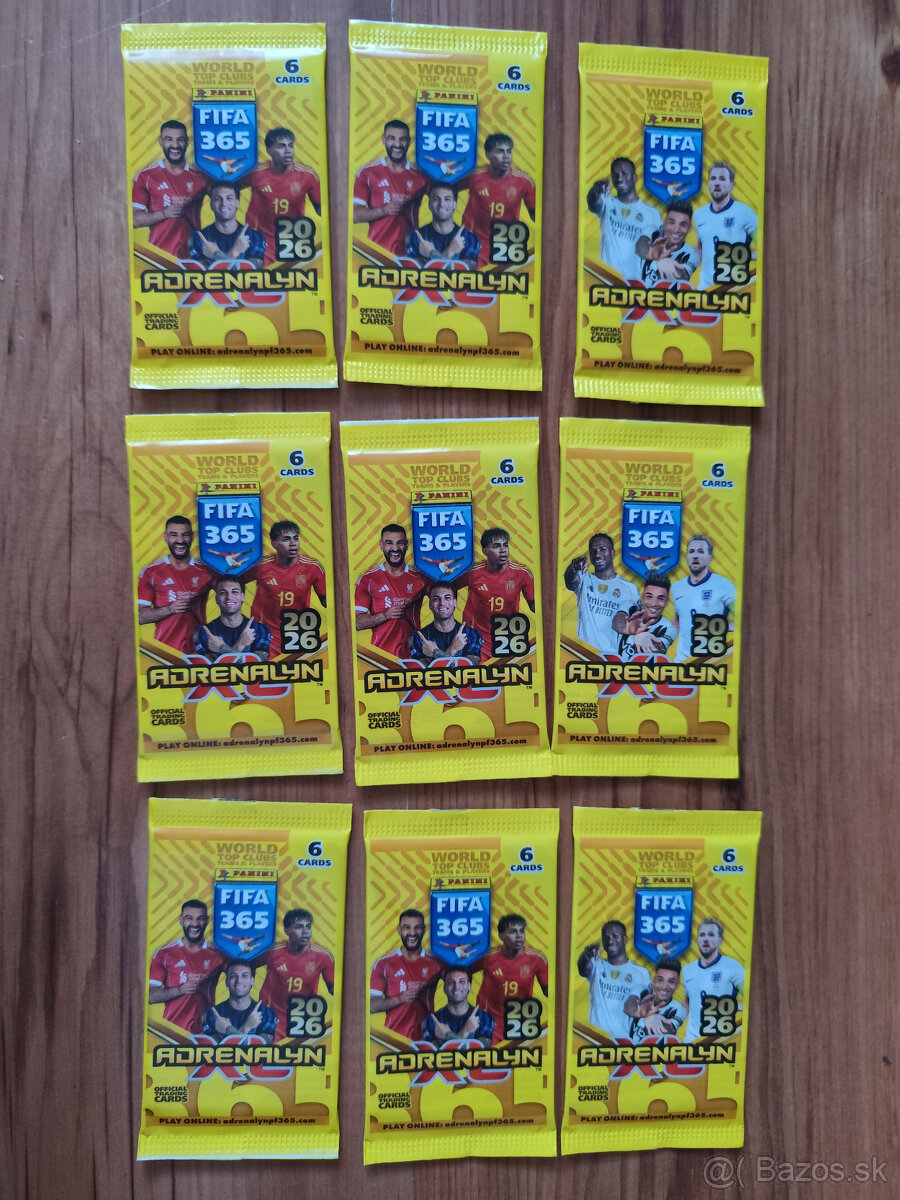 Futbalové kartičky Adrenalyn - Fifa 365 2026 - Balíčky