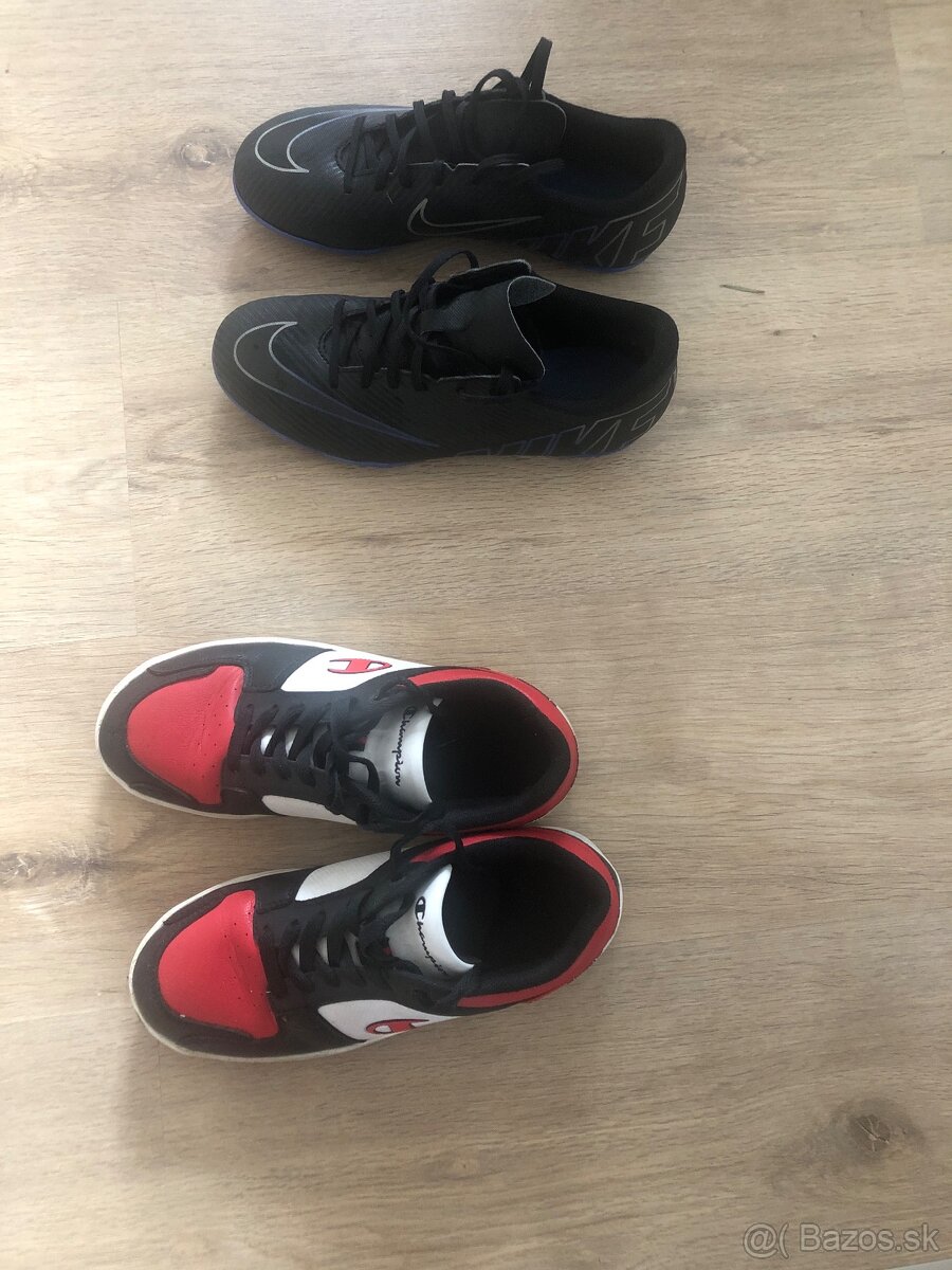 Chlapcenske kopacky Nike a chlapcenske topanky Champions