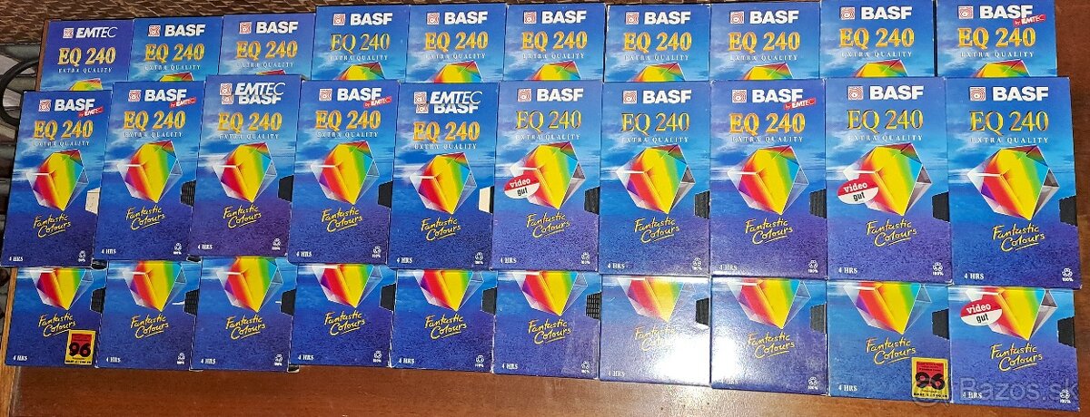 Predam VHS kazety BASF E-240 Chrome