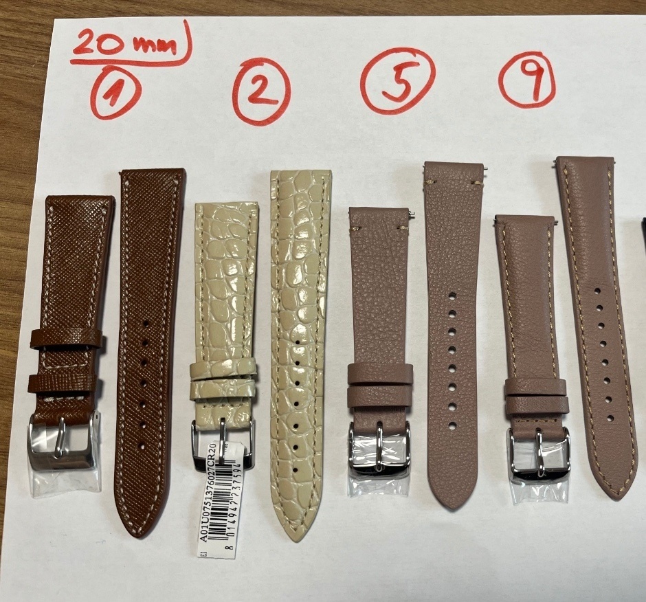 Nove kvalitne kozene remienky na hodinky rozmer 20mm