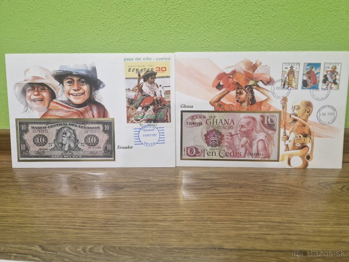 Zberateľske obálky mix s bankovkou