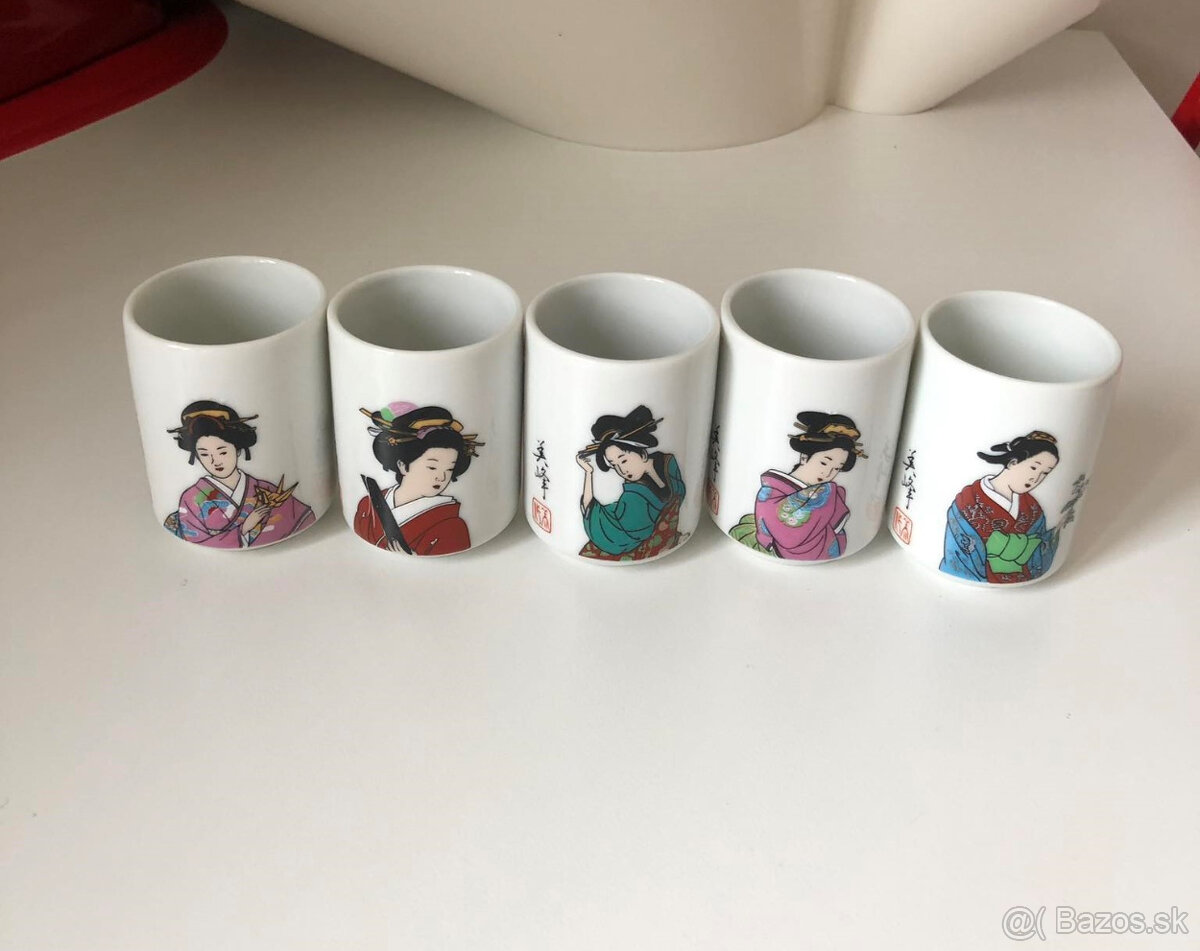 Misky / Poldecáky s čínskym / japonským motívom (5 kusov)