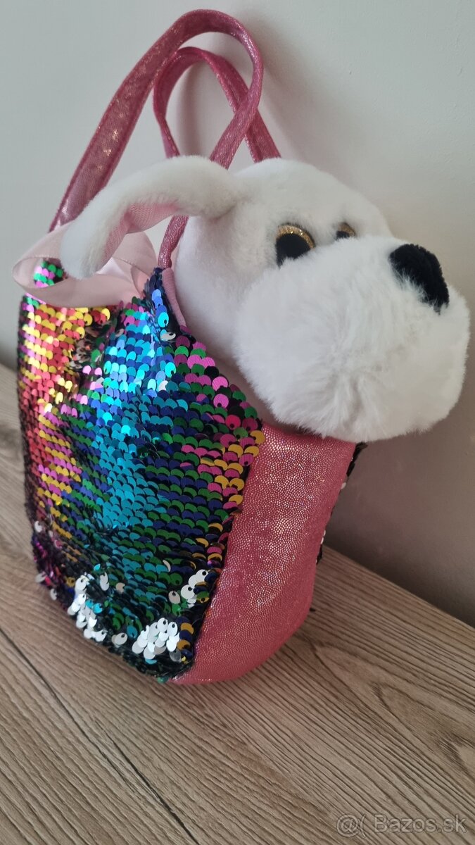 Plysovy psik s kabelkou