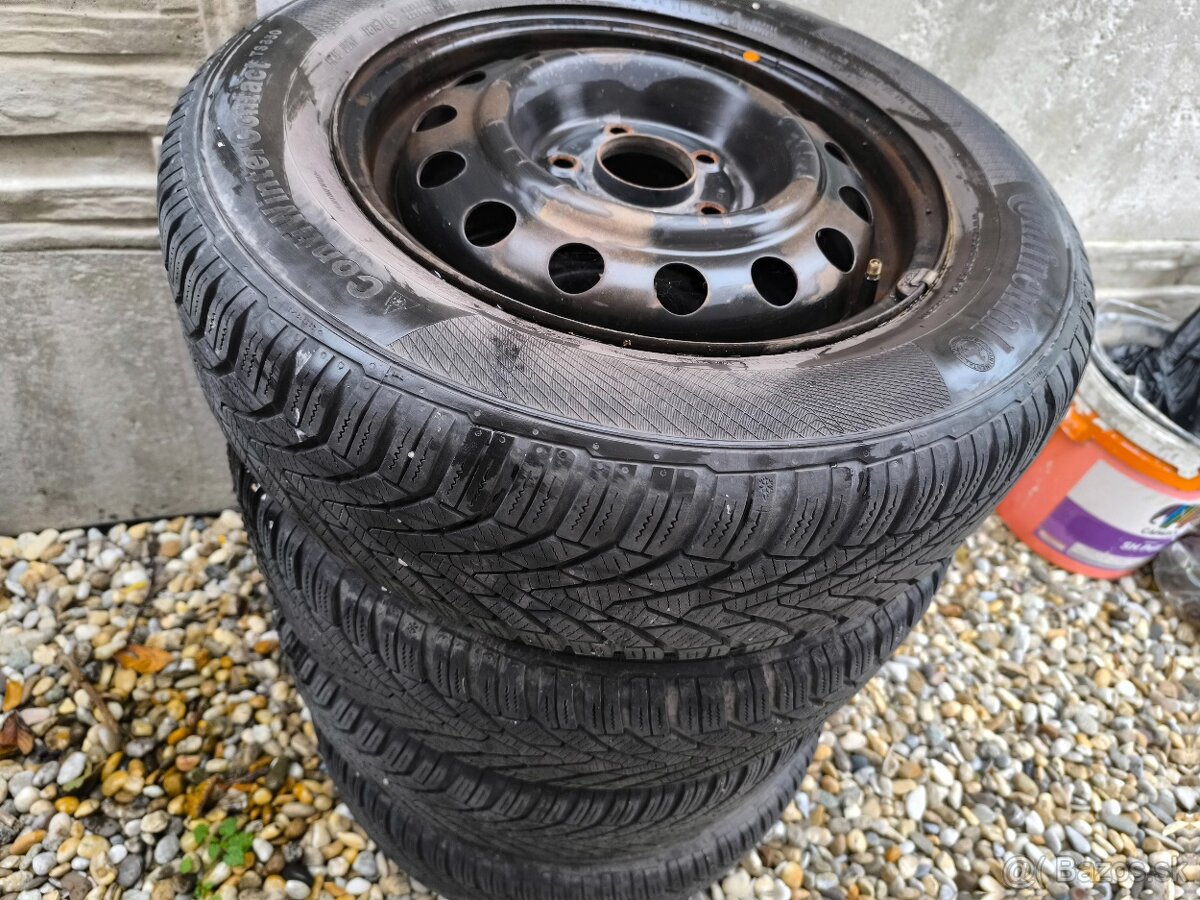 Plechové disky R15 so zimným obutím