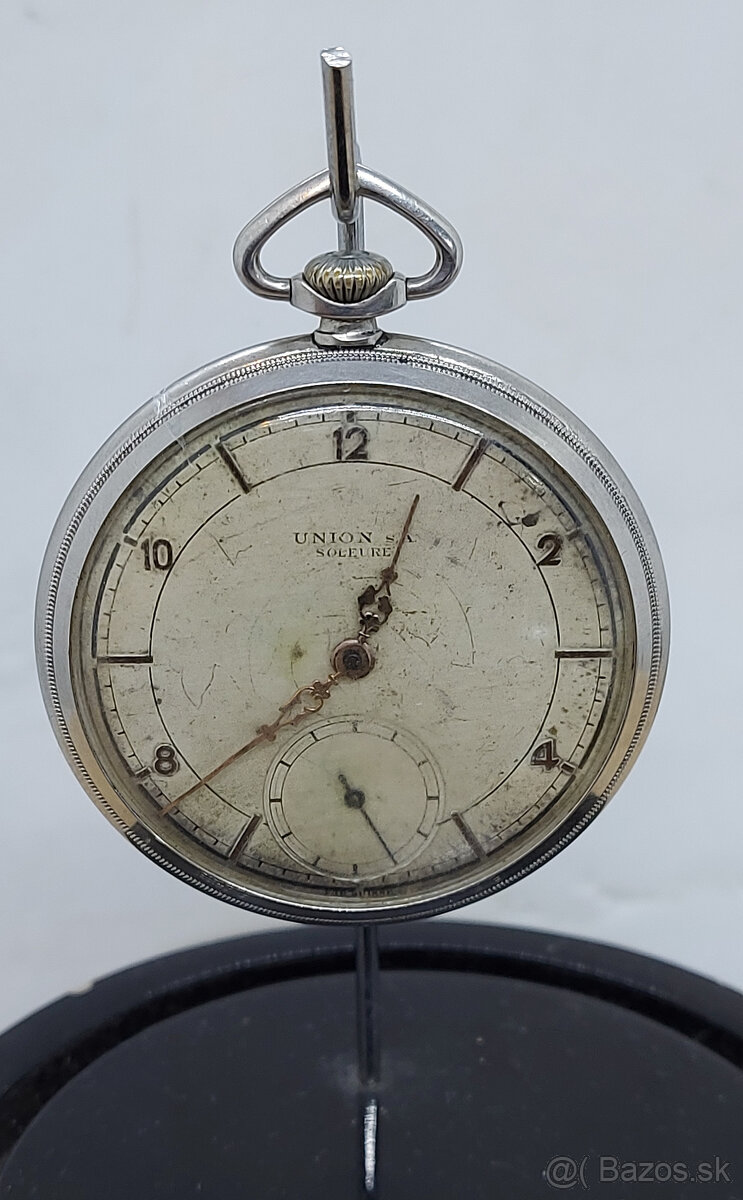 Predám funkčné vreckové hodinky UNION S.A. Soleure Artdeco