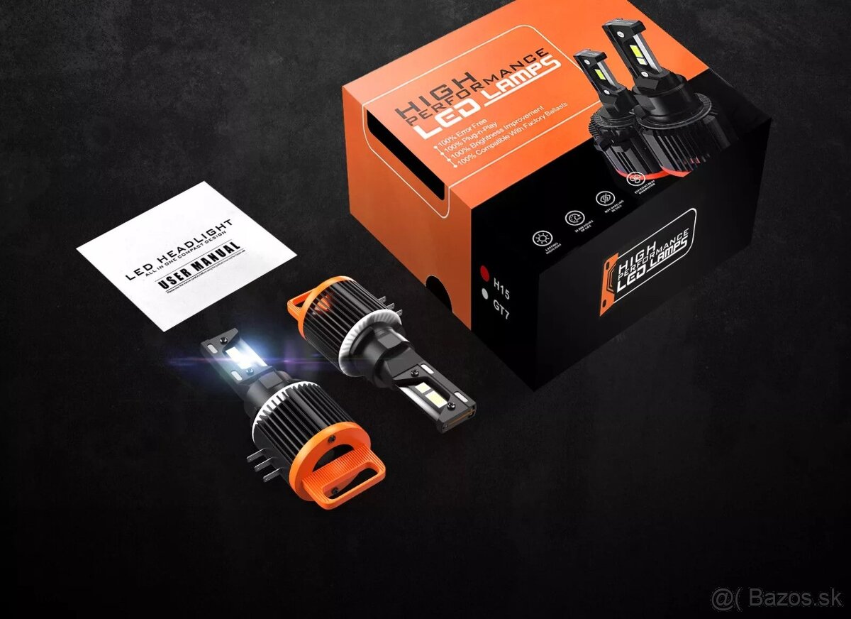 LED H15 CANBUS Denné DRL High Performance 6500k 2Ks