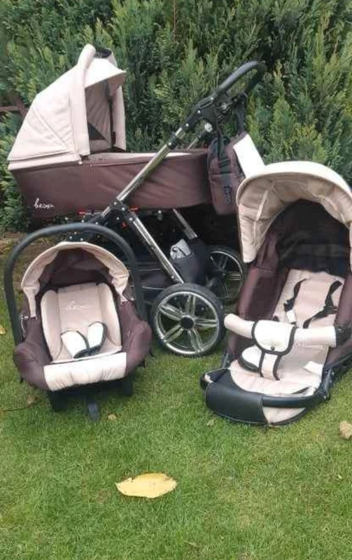 Trojkombinácia kočík hnedý béžový Bexa s príslušenstvom