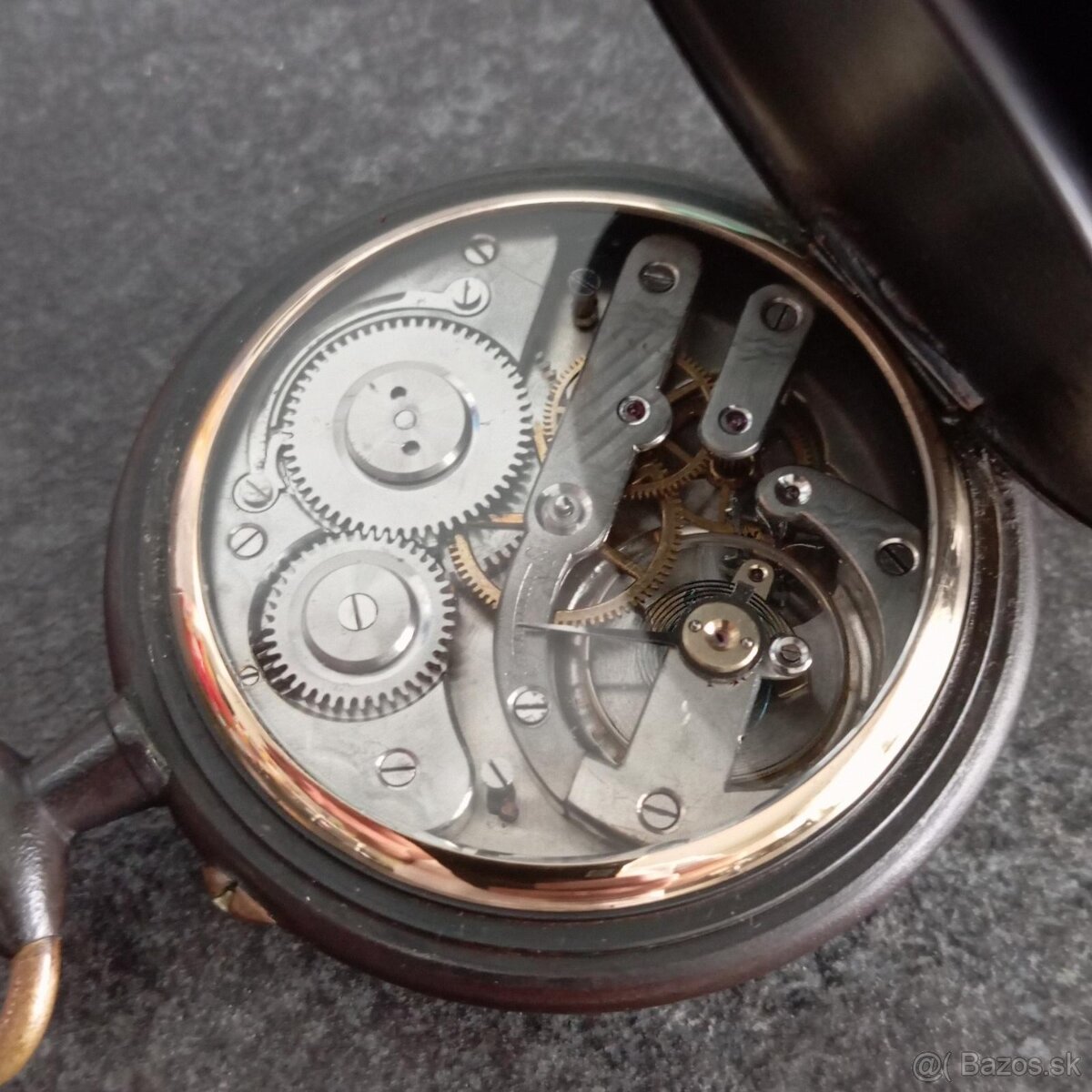 Obrovské kapesní hodinky Regulateur 67mm s průhlednou pracho