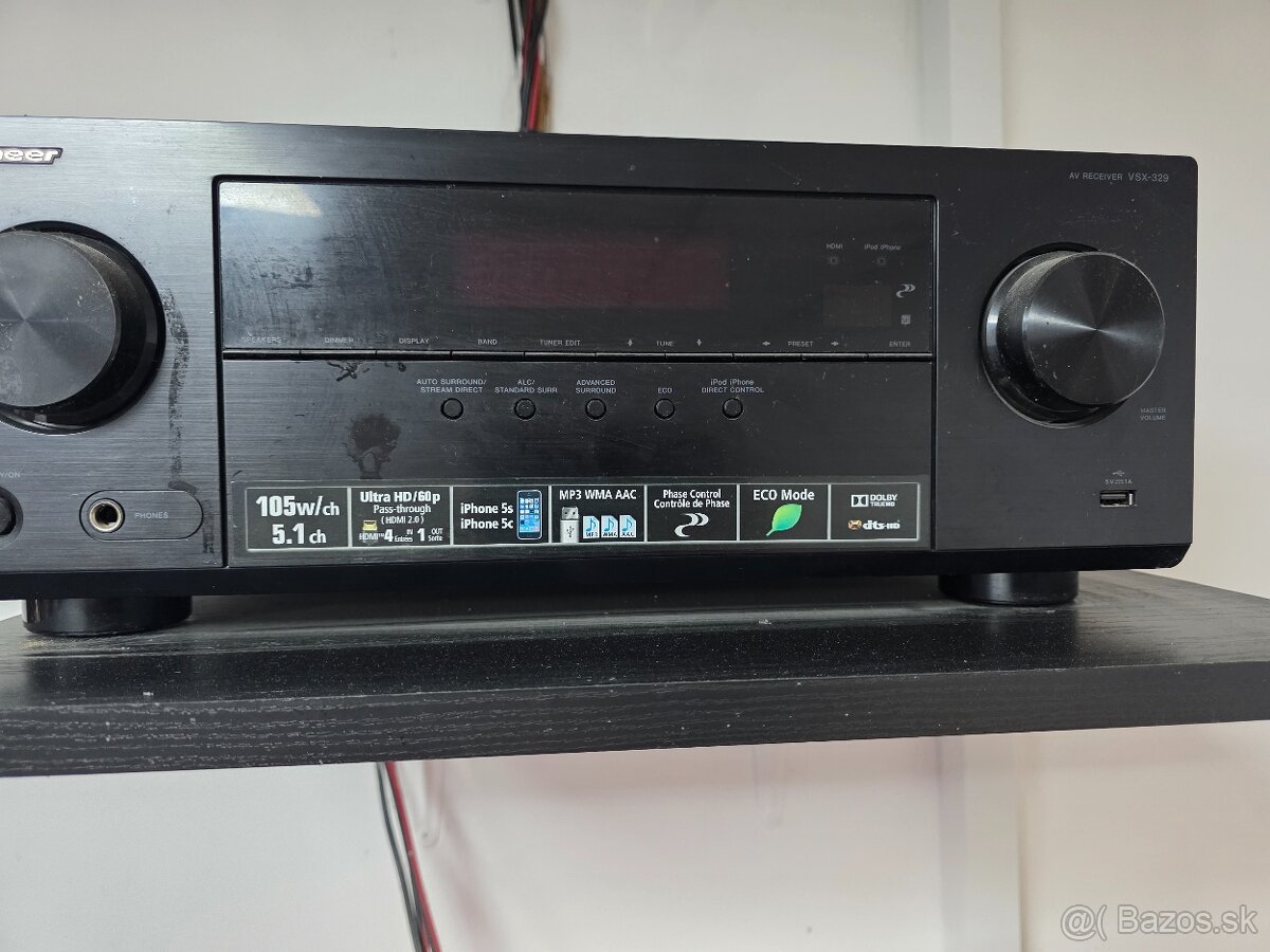 Zosilovač Pioneer VSX-329-K čierny