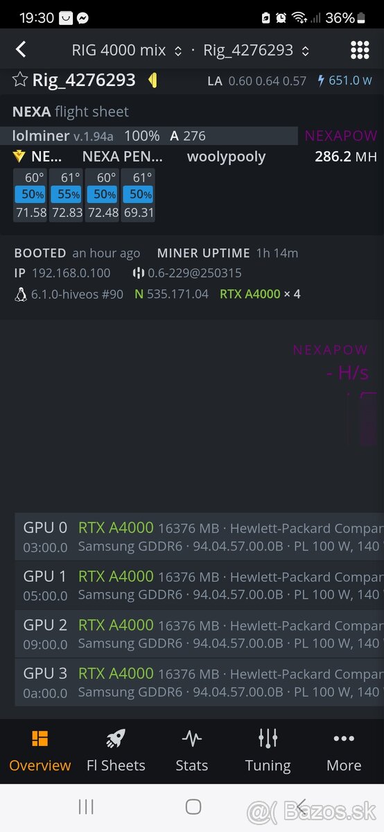 Mining rig do konca mesiaca 2000€