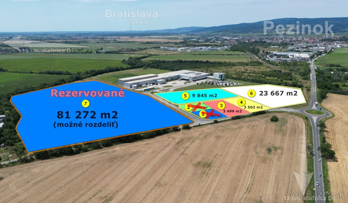 Na predaj stavebné pozemky pre podnikateľov, Pezinok