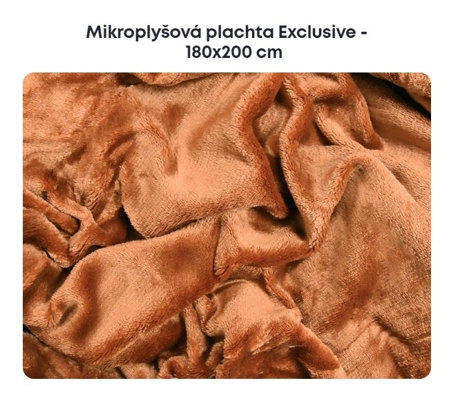 Mikroplyšová plachta na posteľ 180x200 cm