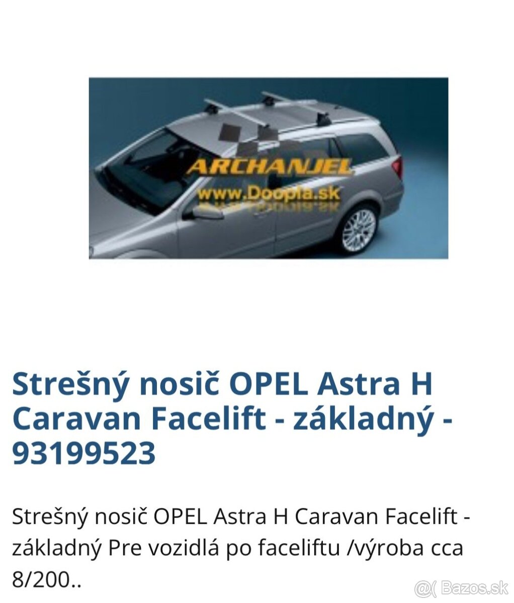 Stresny nosic na Opel