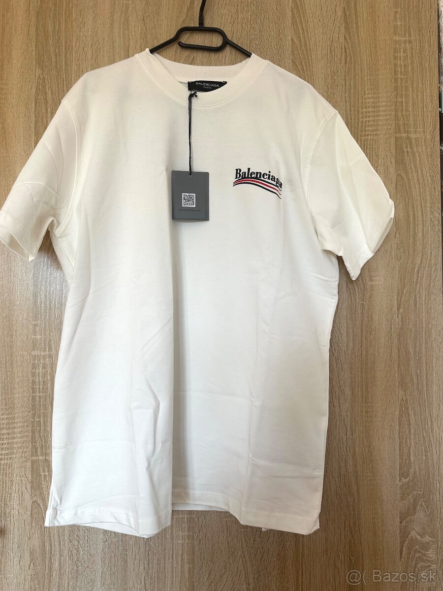 Balenciaga biele panske tricko