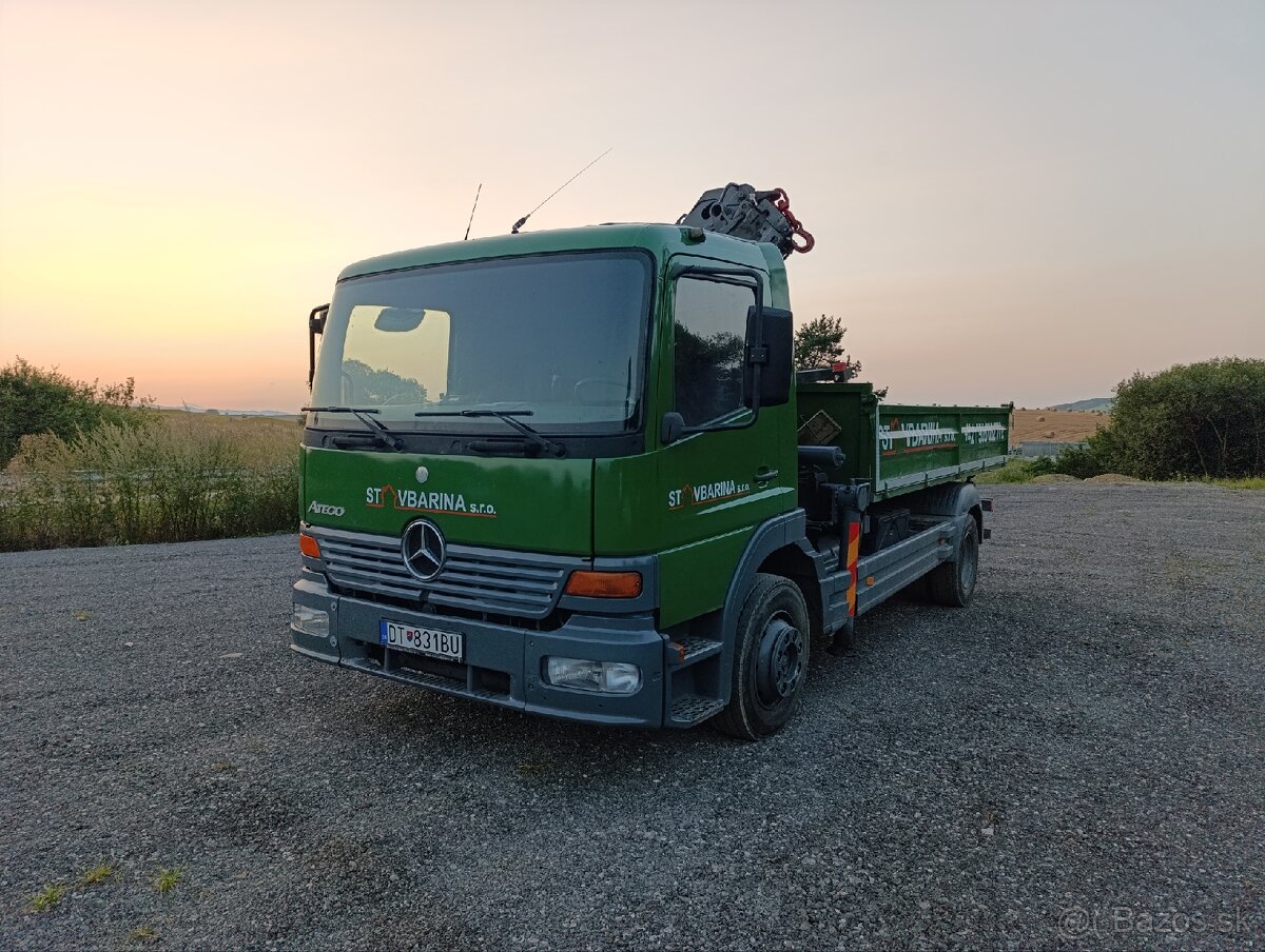 Predám Mercedes-Benz Atego 1317 sklápač + Hydraulická ruka