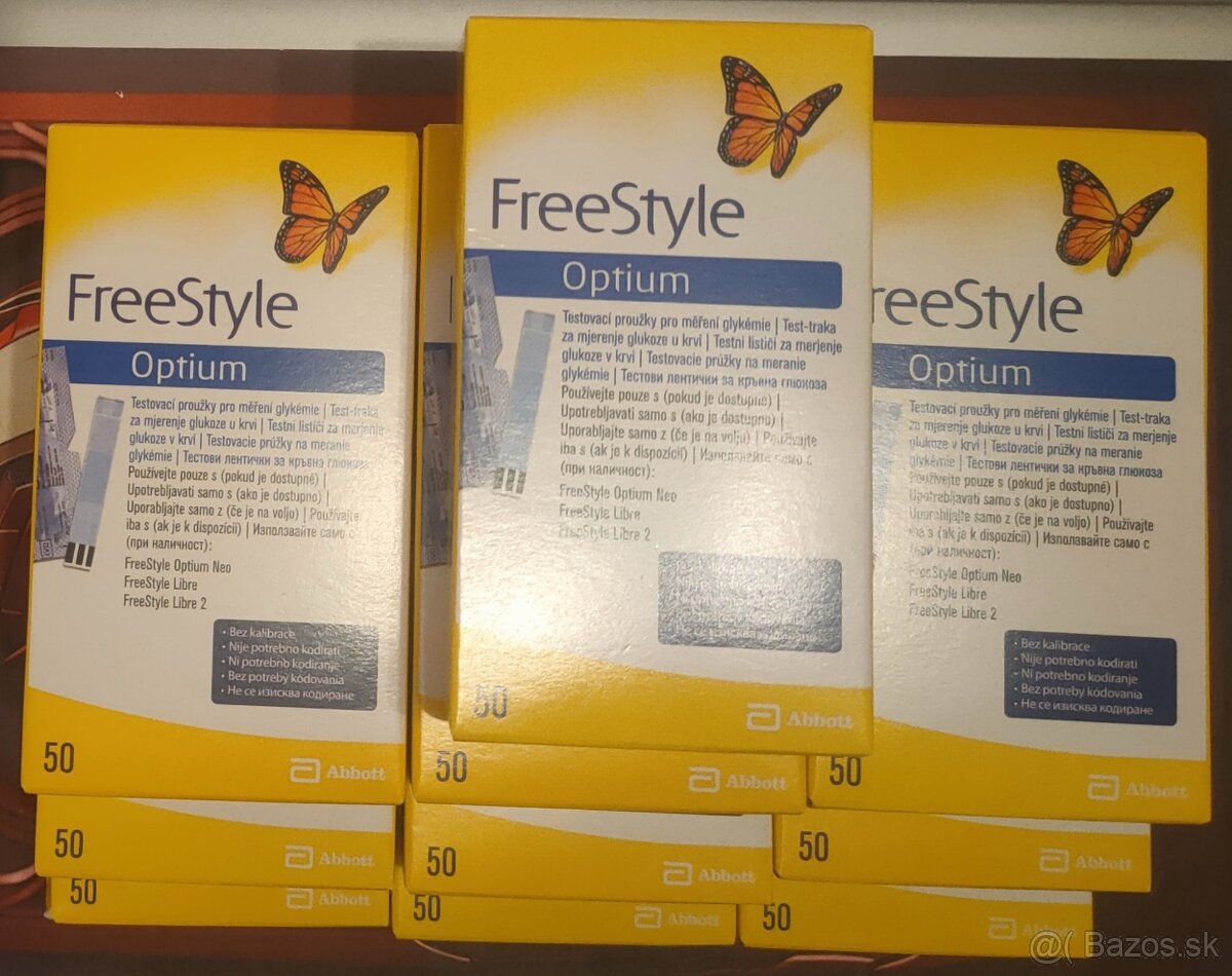 Testovacie prúžky FreeStyle Optium