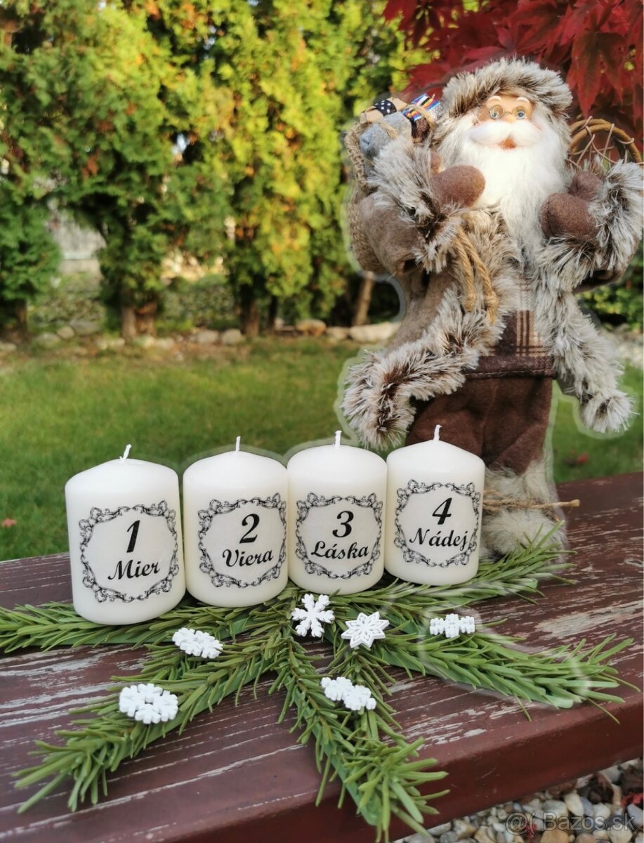 Adventné sviečky 4 ks