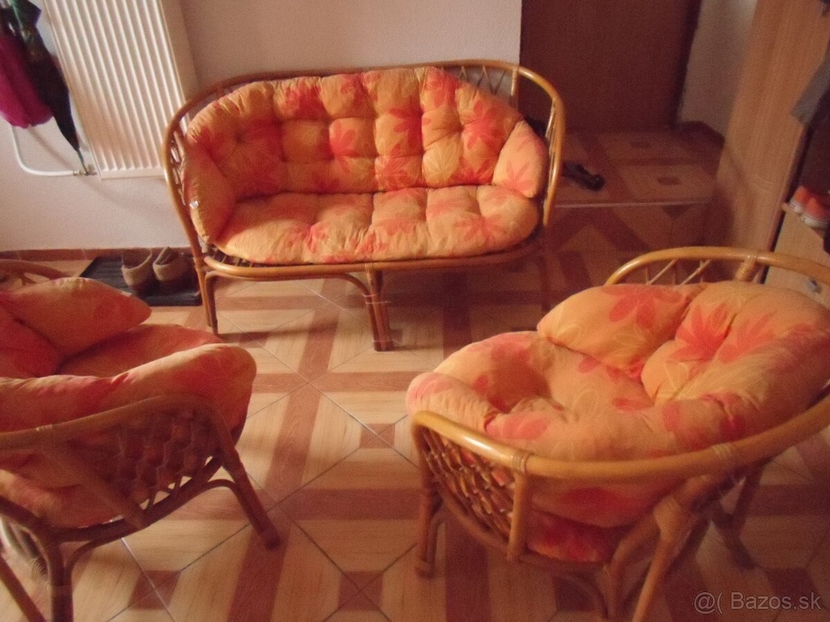 Kvalitná prutená zostava s poduškami