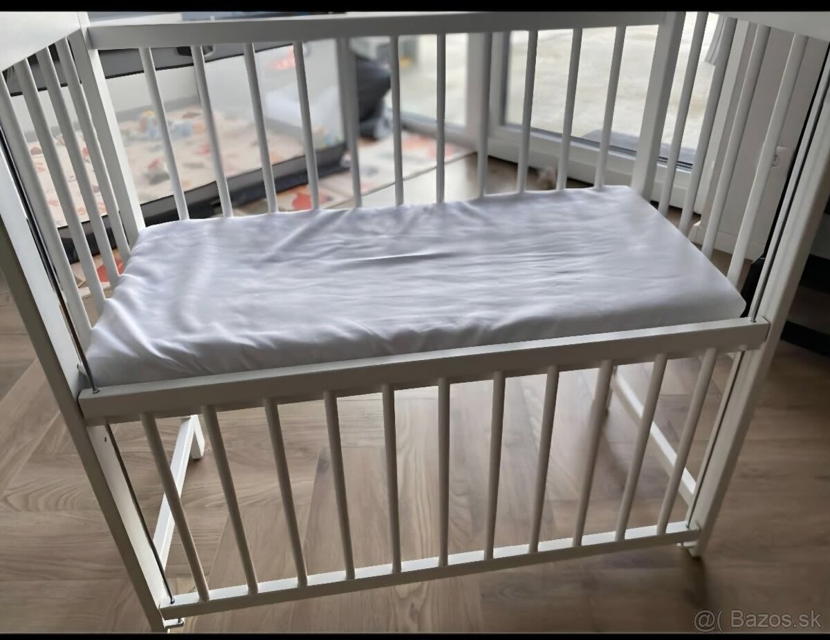 Detská postieľka 95x45 cm - biela