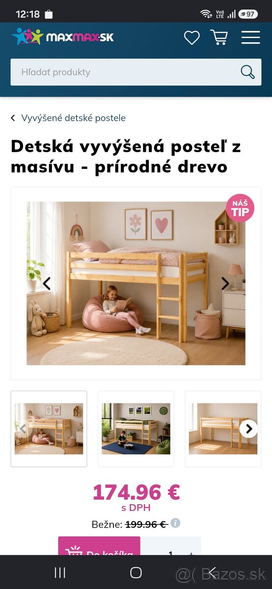 Vyvýšená posteľ