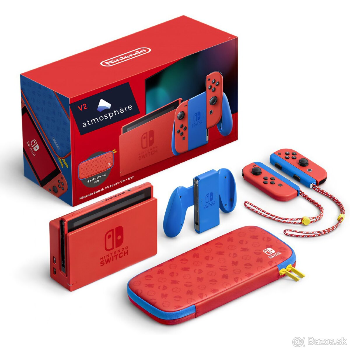 Nintendo Switch V2 Atmosphère 512GB Mario Red & Blue Edition