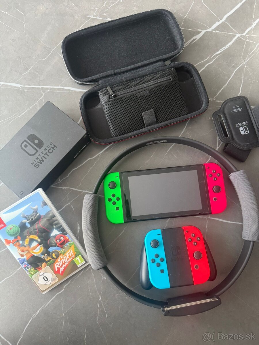 Nintendo Switch + Príslušenstvo + 4x Joycon + HRA