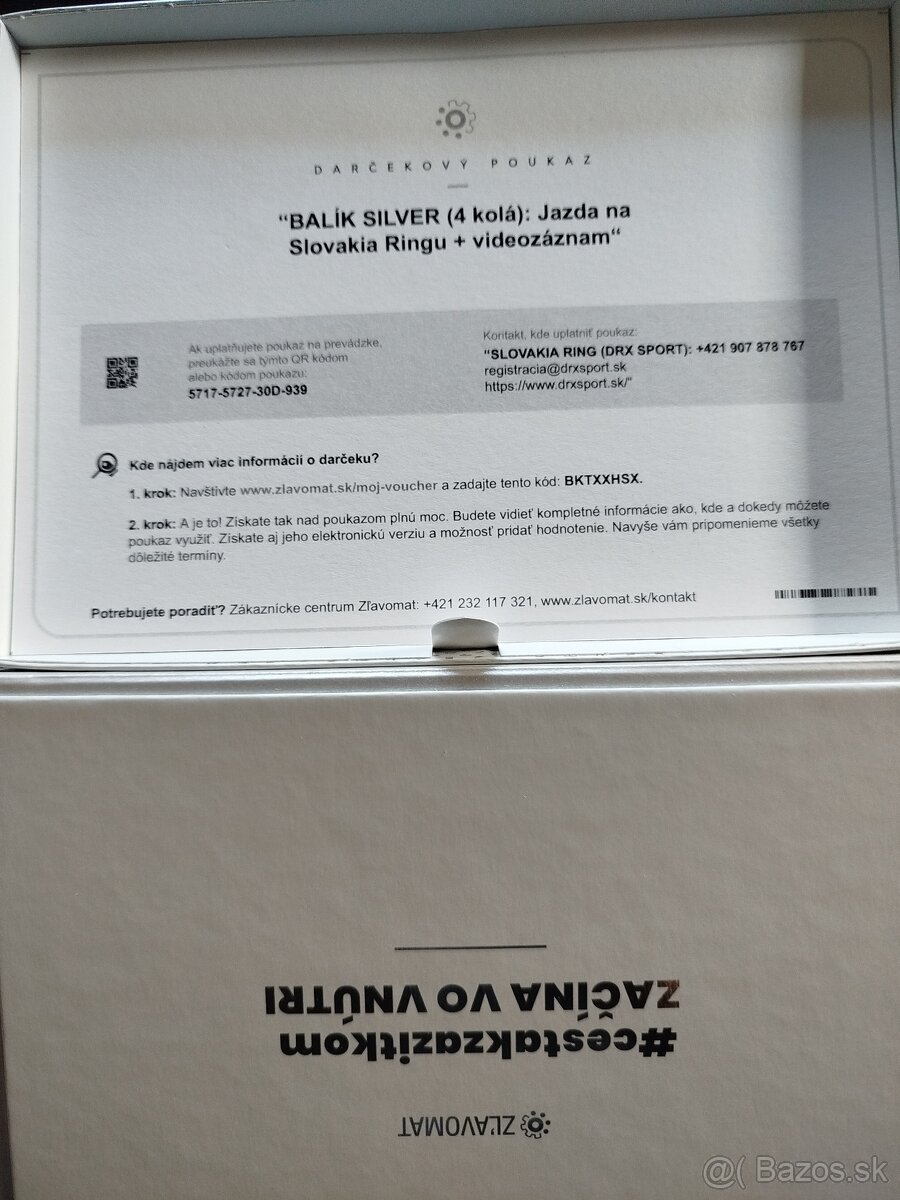 Predám voucher - jazda na Slovakia Ringu