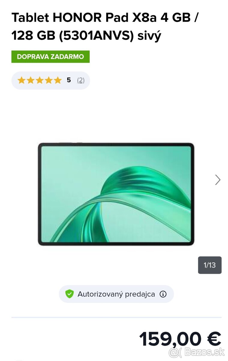 Tablet HONOR - nový + záručný list.