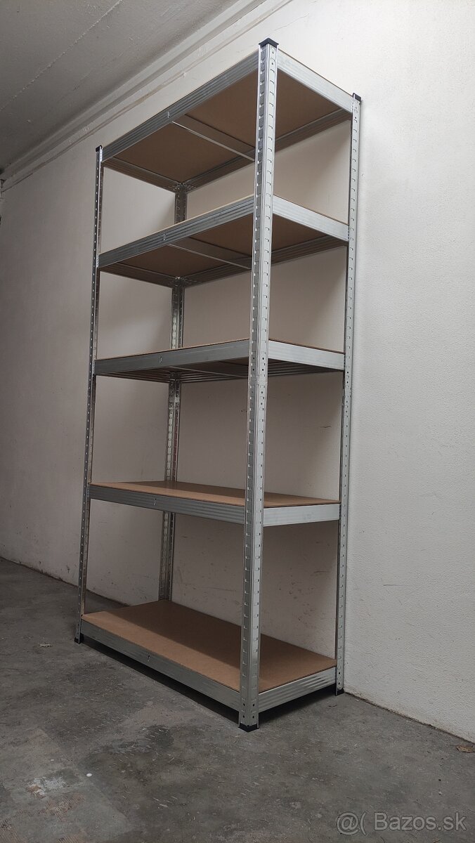 Zadarmo priveziem kvalitné regále 180x90x40cm, 175kg/polica