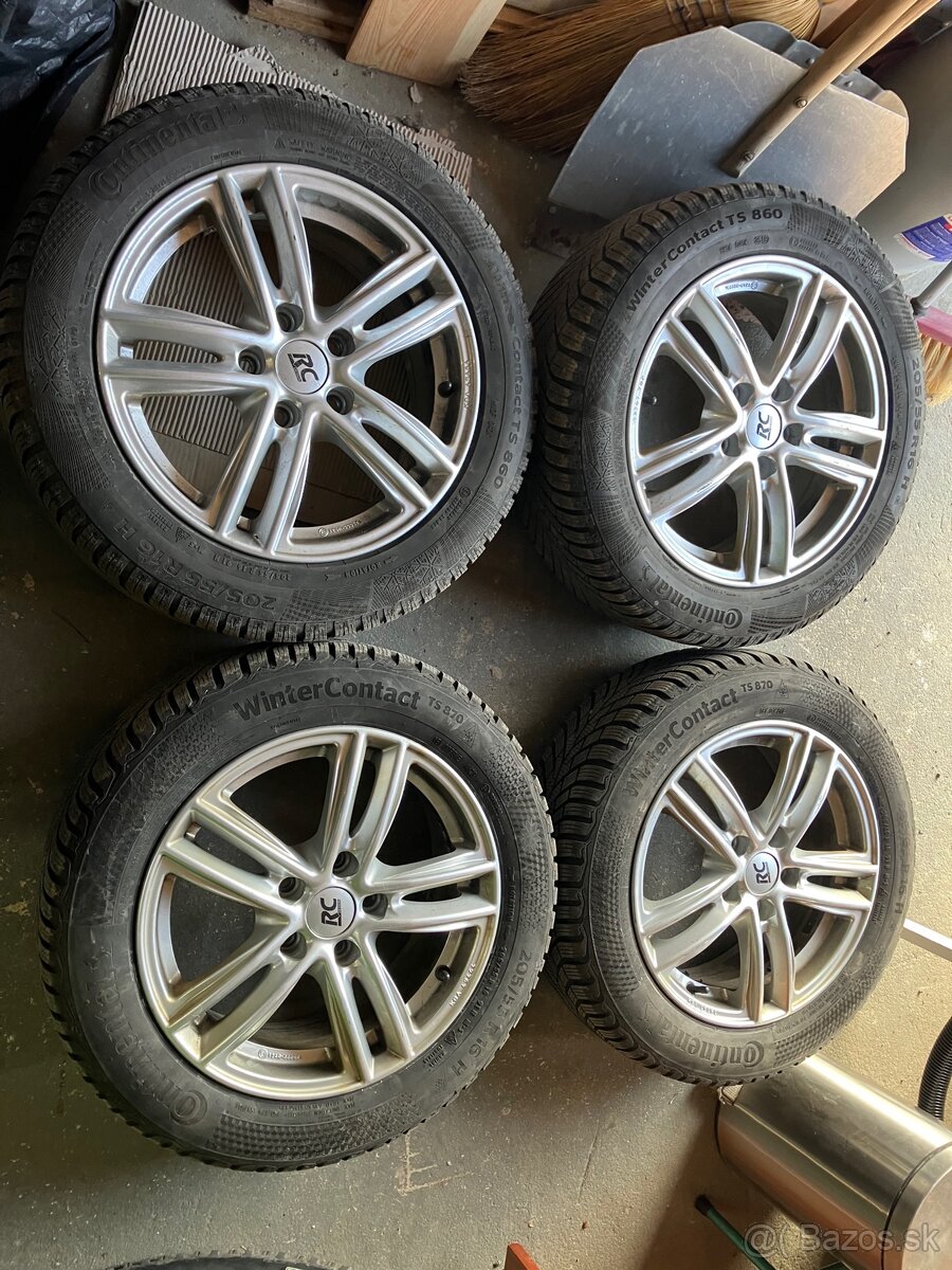 Zimné pneumatiky + disky 205/55/R16