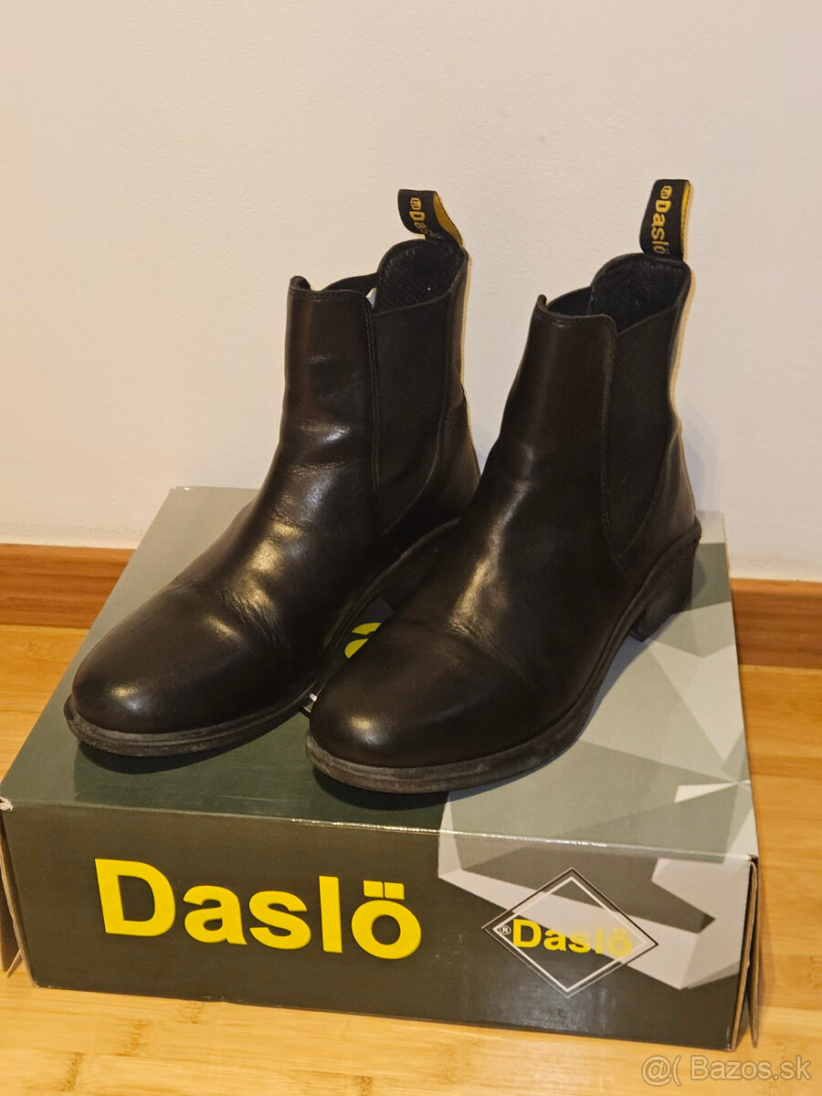 Kožené jazdecké topánky Daslo
