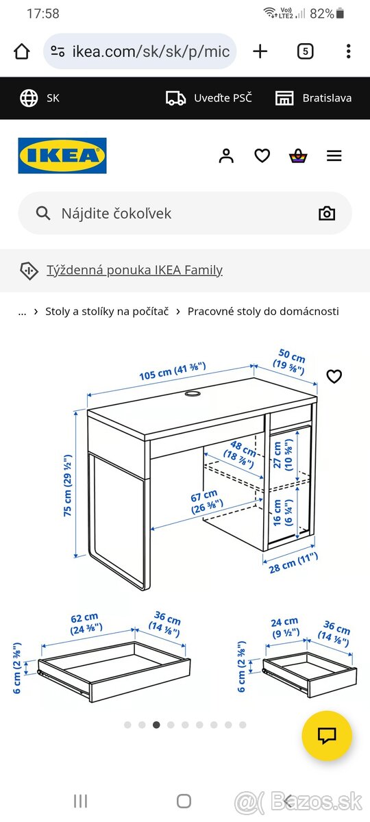 Detský stôl na učenie