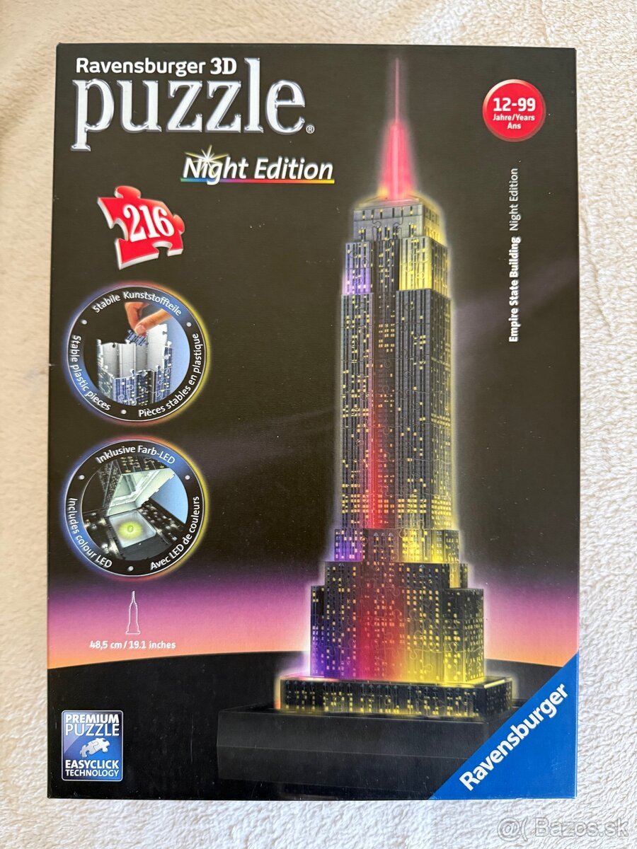 3D puzzle - Empire State Building Night Edition