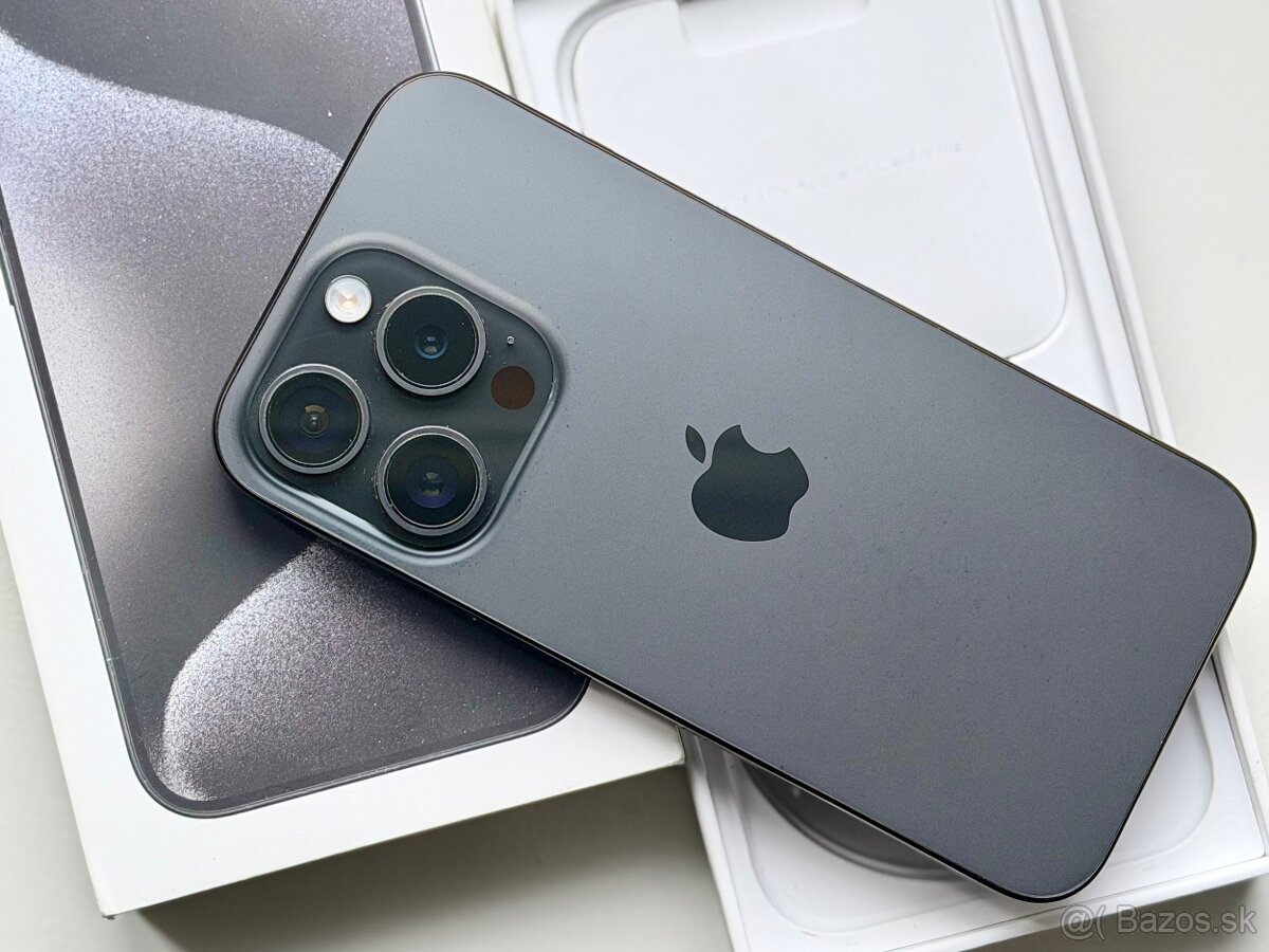 iPhone 15 Pro Black Titanium BATERIE 100% TOP